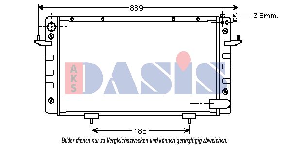 AKS DASIS Радиатор, охлаждение двигателя 370440N